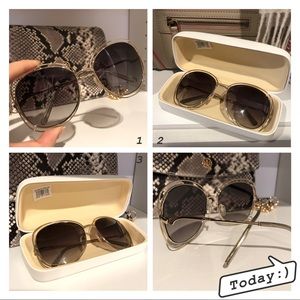 ❤️‍🔥FLASH SALE❤️‍🔥 Auth Chloe Sunglasses Carlina / Metal Oversized